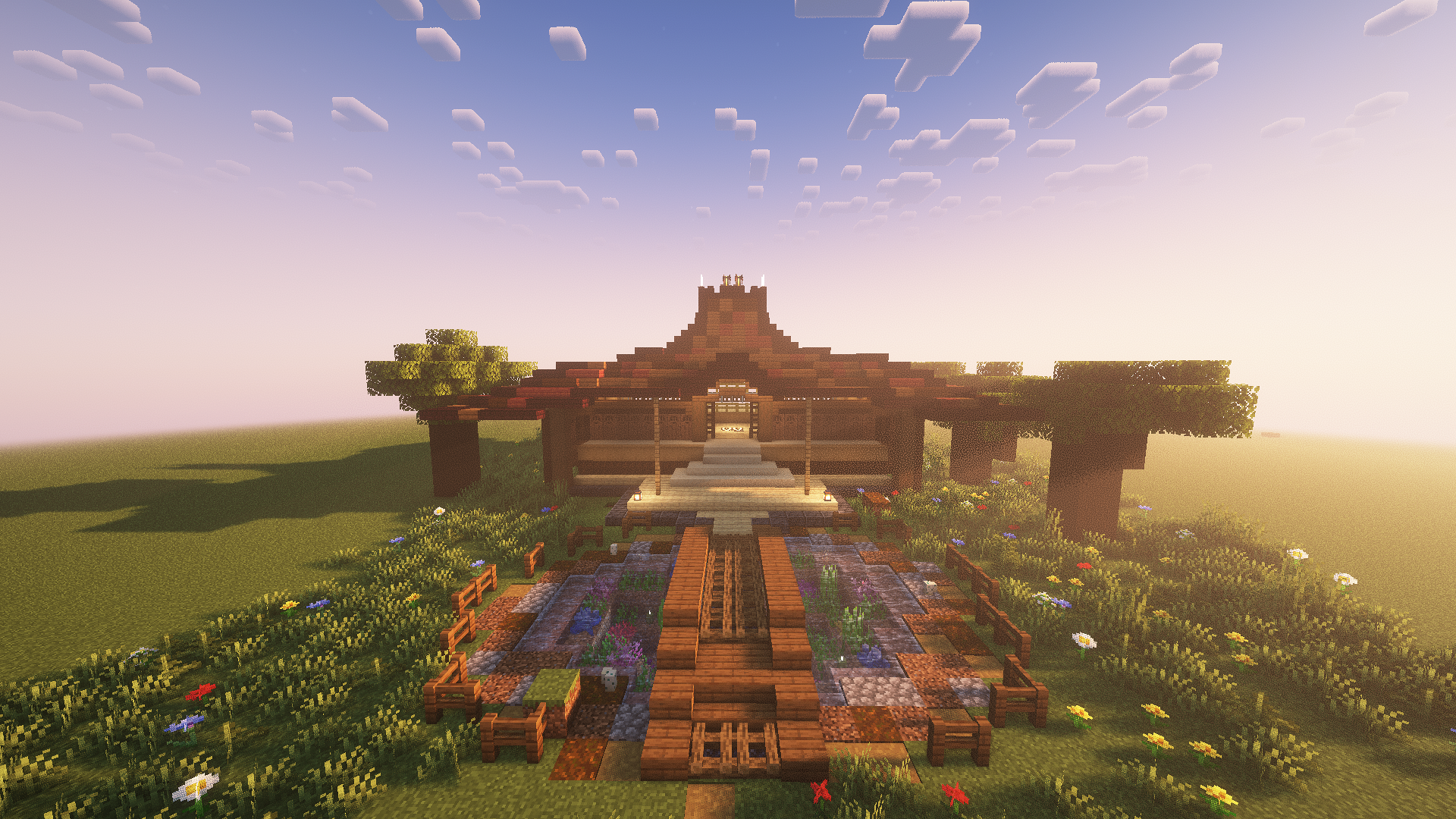 Foto kreasi rumah adat Joglo di Minecarft